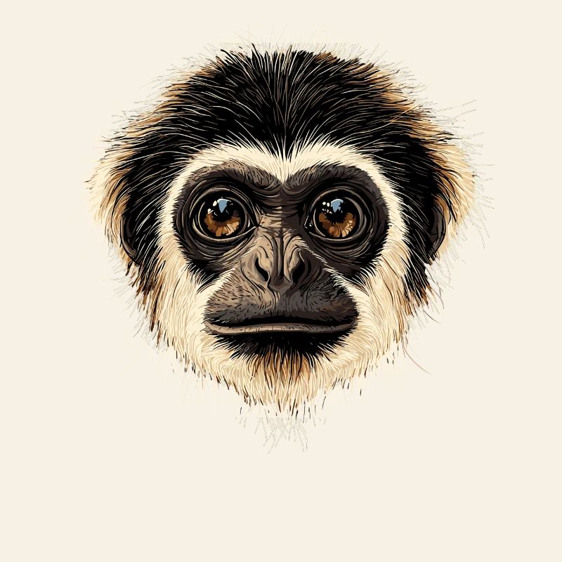 Gibbon Monkey Whitehand Gibbon Monkey Cute Lar Gibbons