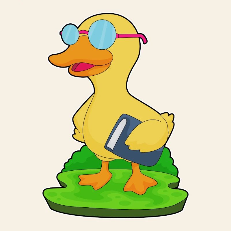 Ente Nerd Buch Brille