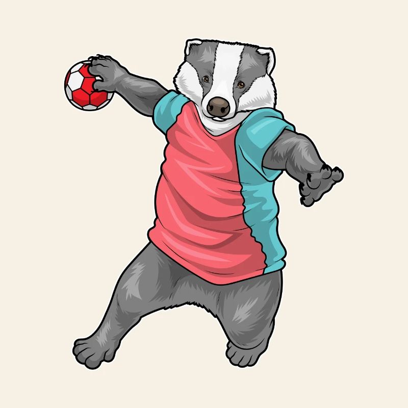 Badger Handball Player Handball