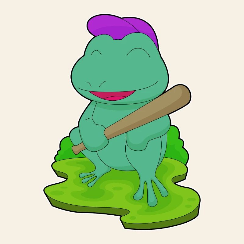 Grenouille Baseball Batte de Baseball
