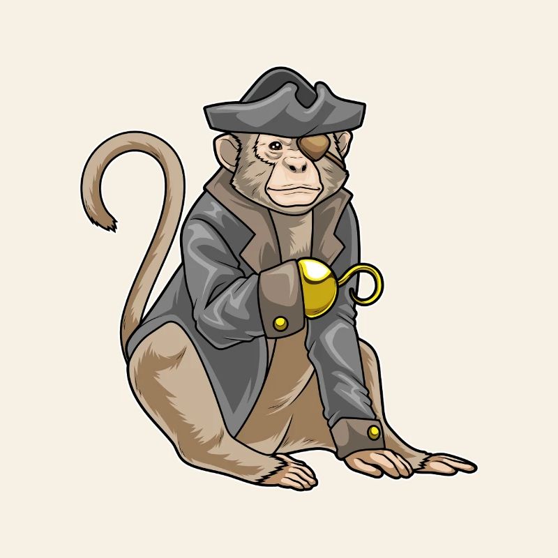Singe Pirate Crochet Main