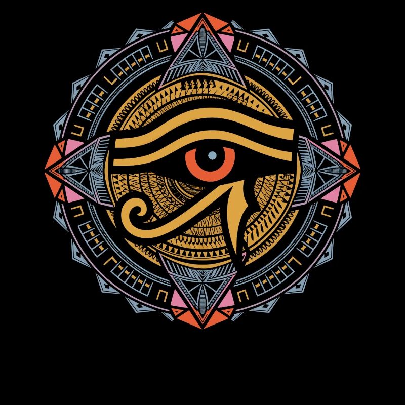 Mandala de l’Oeil de Râ | Art égyptien psychédélique