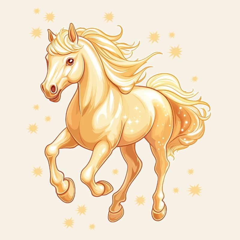 Cheval avec des étoiles