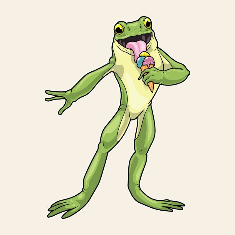 Crème glacée à la gaufre Frog