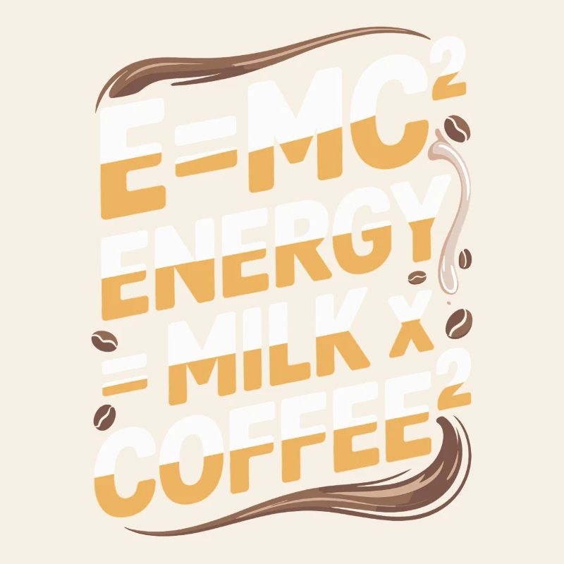 E=MC2 Physik Spruch Koffein Nerd Energie Kaffee