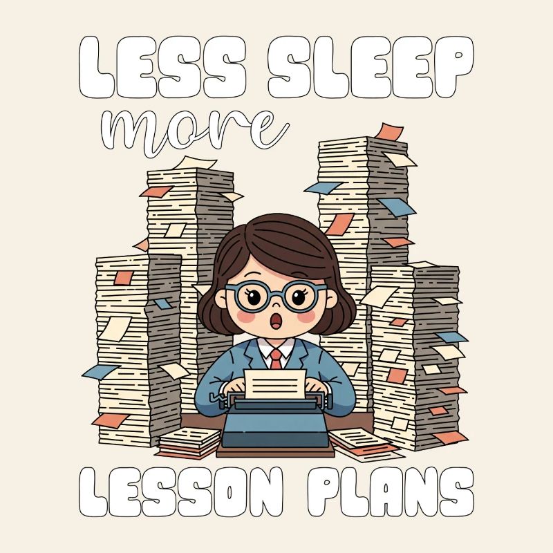 LESS SLEEP, MORE LESSON PLANS - TEACHER GIFT