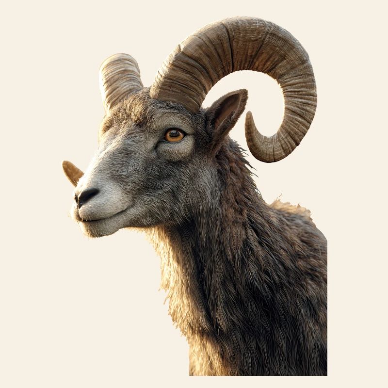 Widder Mufflon Aries Wilde Schafe Männliches Schaf