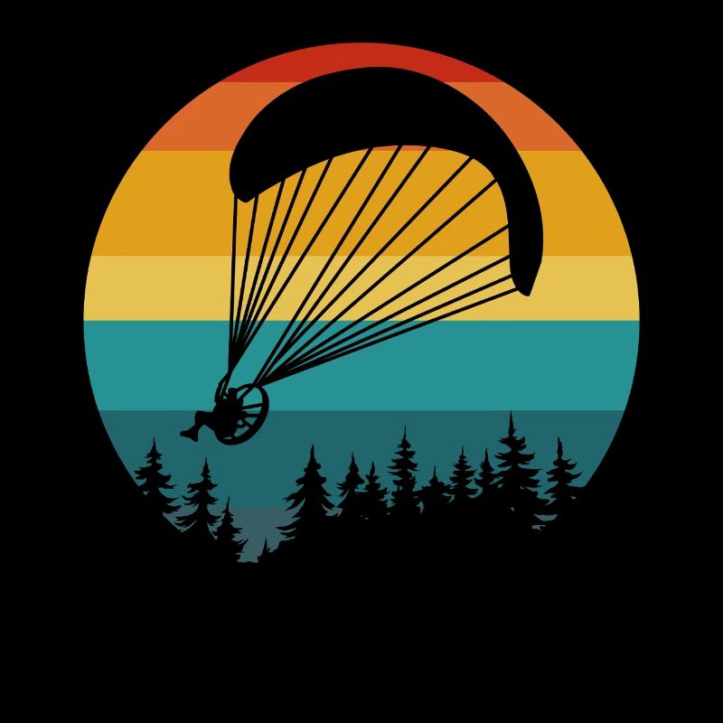 Gleitschirm Retro Landschaft