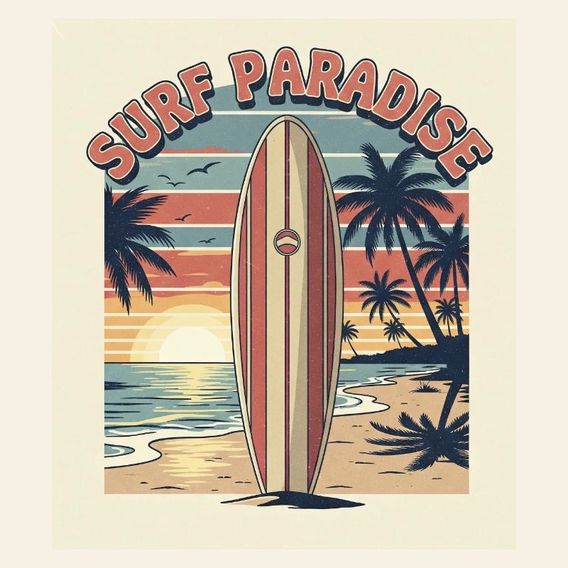 Surf Paradies Retro Design