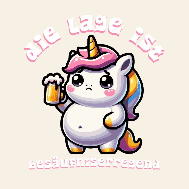 Süßes Einhorn Bier Feier