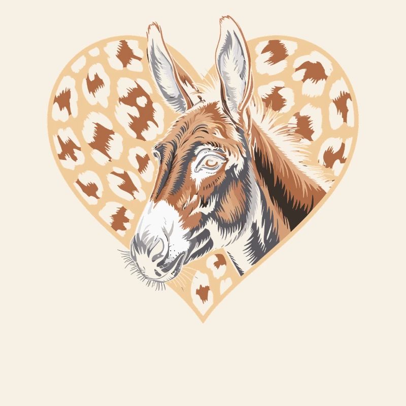 Donkey with a leopard heart