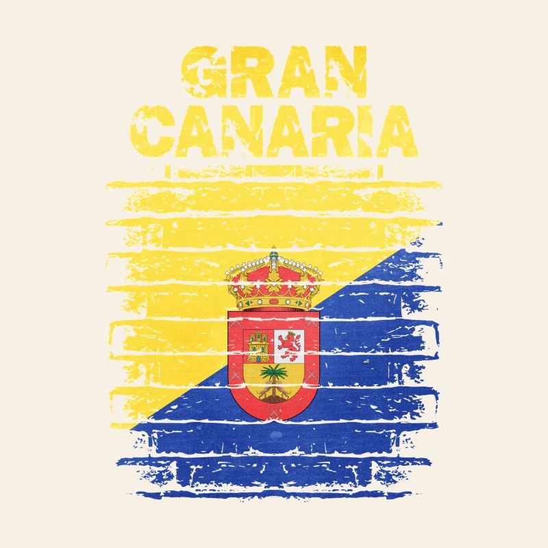 Guanche Flag Design auf Rustikaler Optik