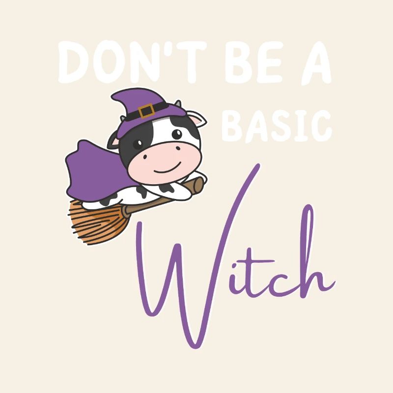 Kuh Halloween Hexe Hexen don't be a basic witch