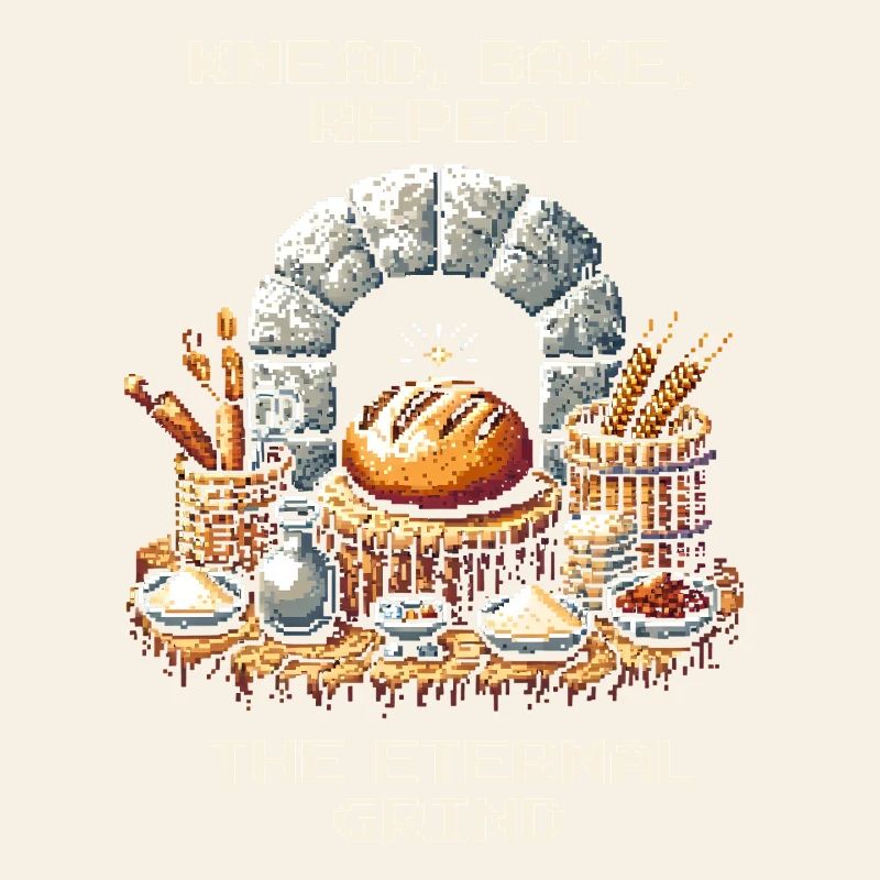 Knead, Bake, Repeat | Bread Baking Humor