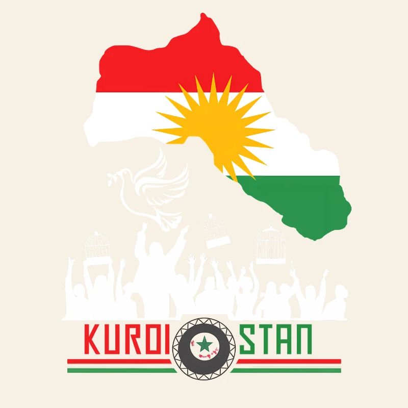 Drapeaux kurdes avec Kurdistan Kurde
