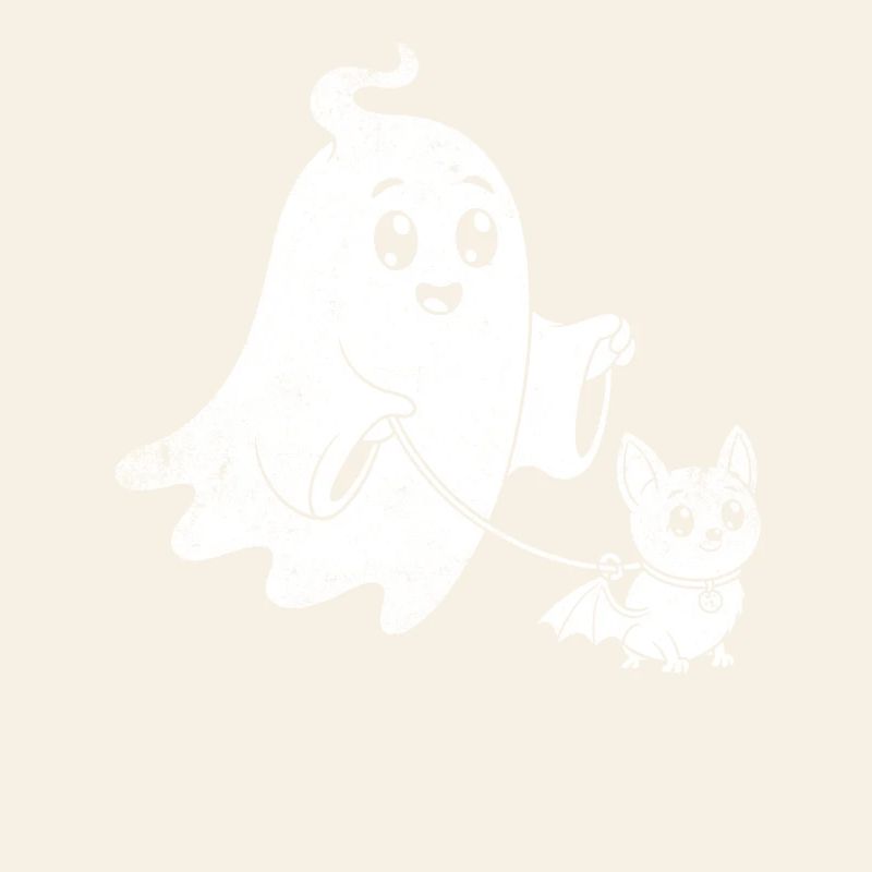 Ghost with Halloween bat dog