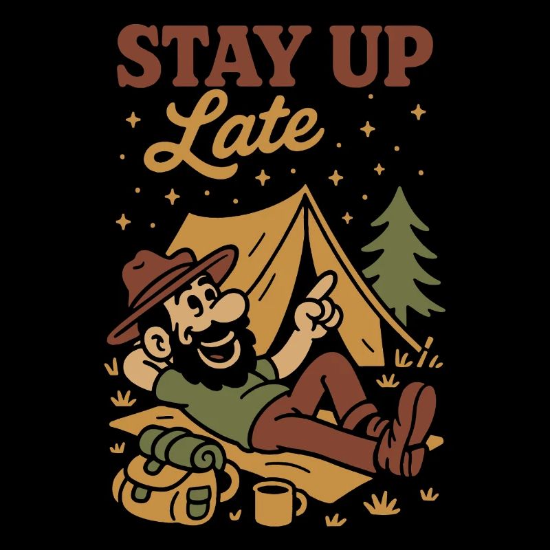 Funny Camping Camper Starry Sky