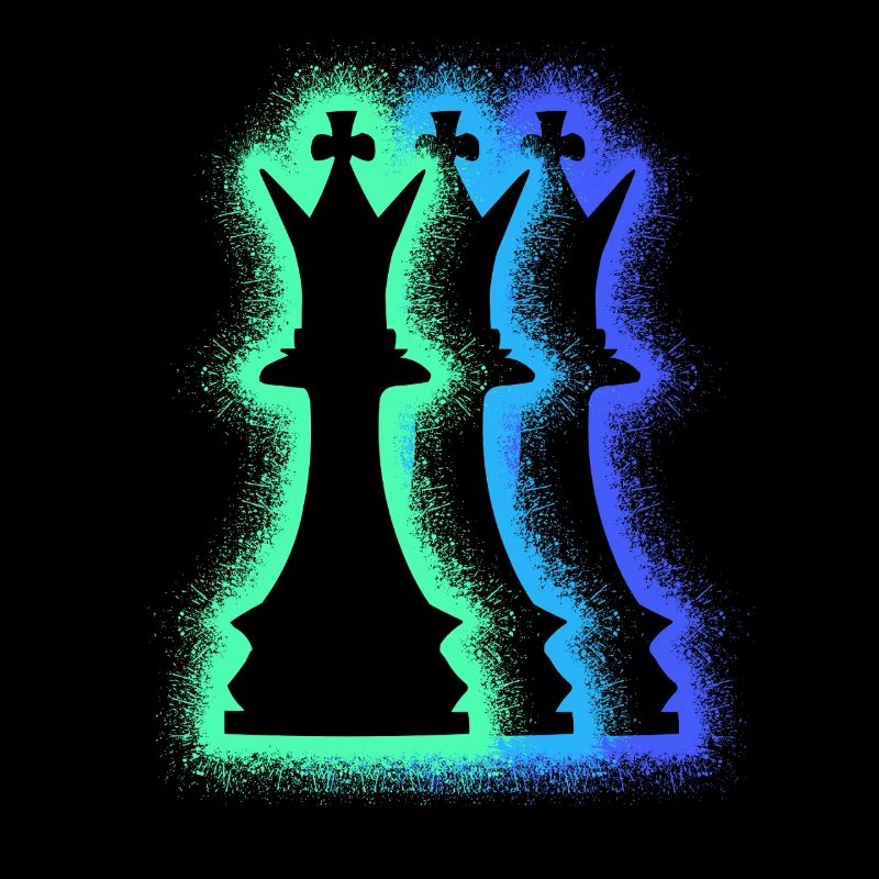 Chess pieces chess players silhouettes chess
