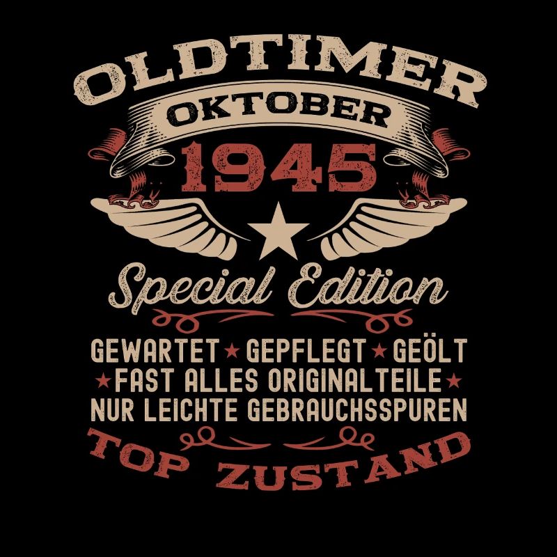 80. Geburtstag Geschenk Oldtimer Oktober 1945