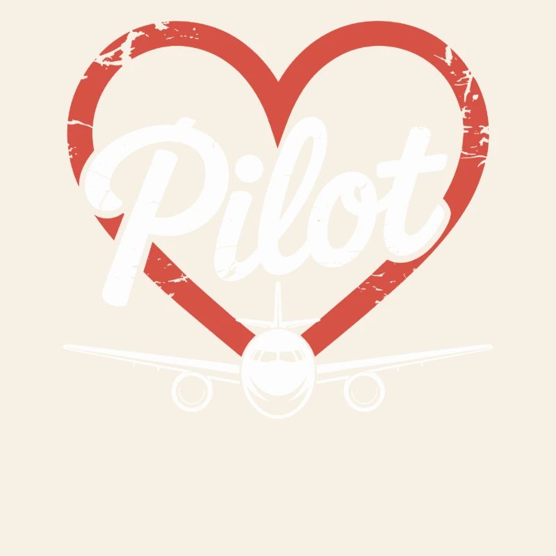 Heart Airplane Pilot