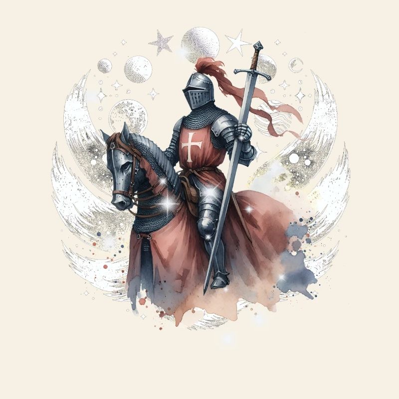 Chevalier Cheval Guerrier Médiéval