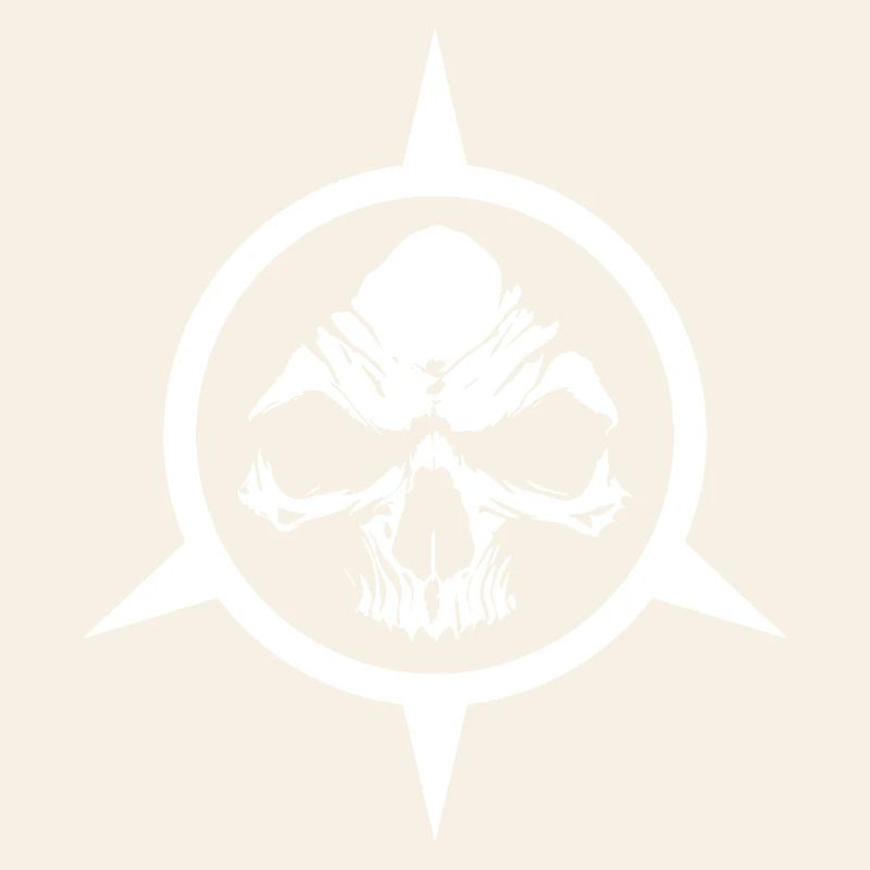 Skull Logo in Stinger - Circle Black & White