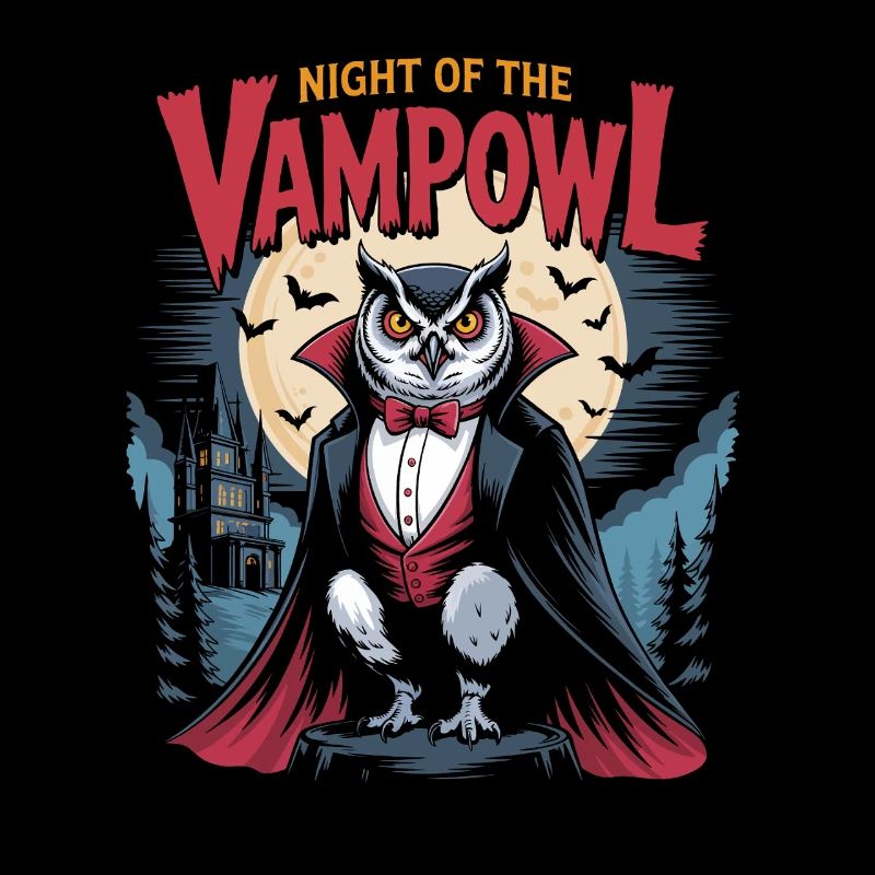 Vampowl Nachtmotiv Vampir-Eule