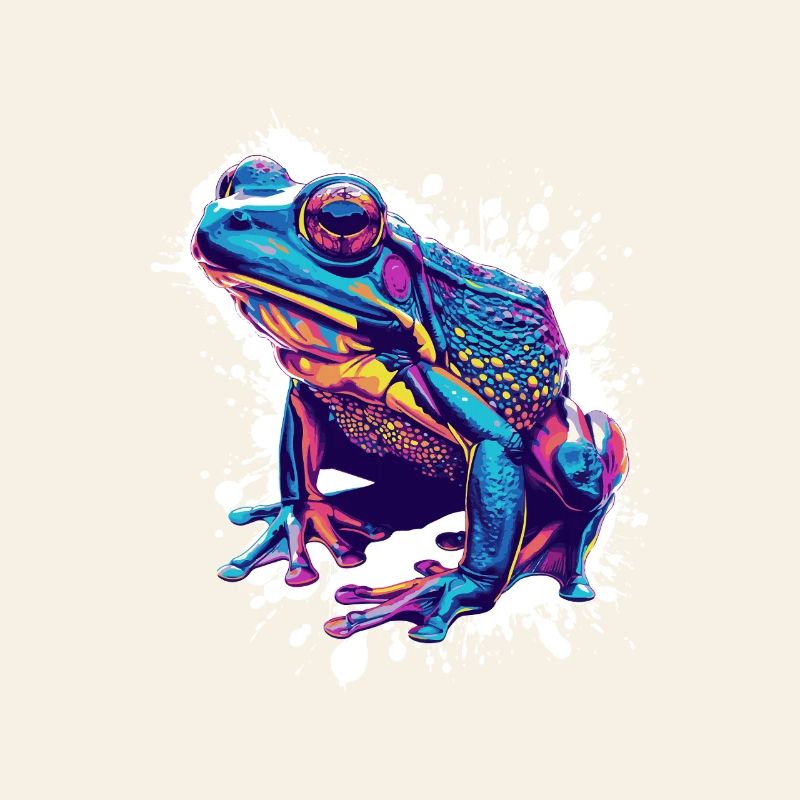 Neon Frog Splash Art