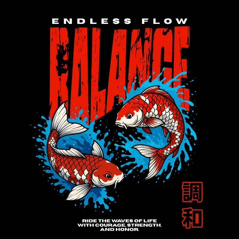 Équilibre - Poisson Koi - Flux sans fin