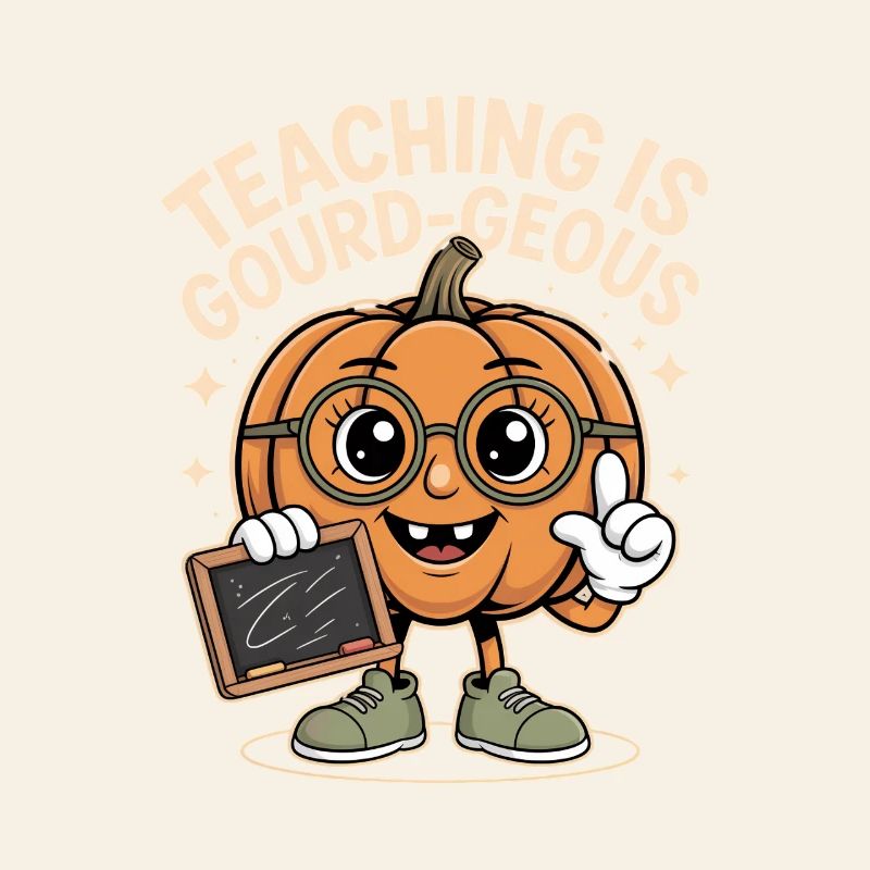 Autumn Teacher Saying Teaching Is Gourd Geous
