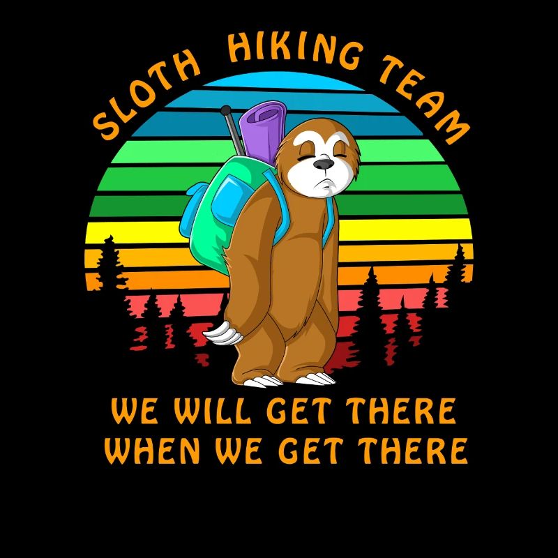 Sloth Hiking Team Funny Shirt