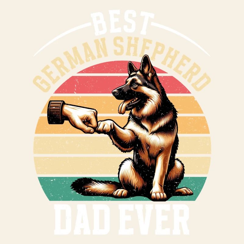 German Shepherd Dad Father's Day Father