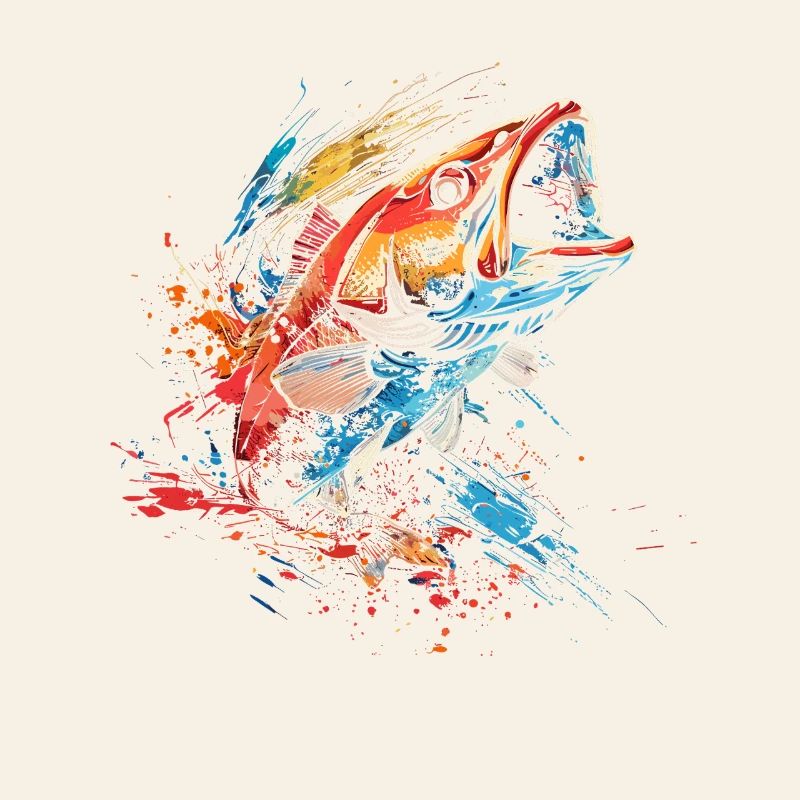Fisch Farbklecks