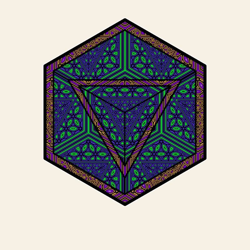 Mandala Kaleidoscope Triangle Pattern Psychedelic