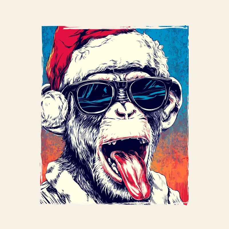 Monkey Christmas Hat