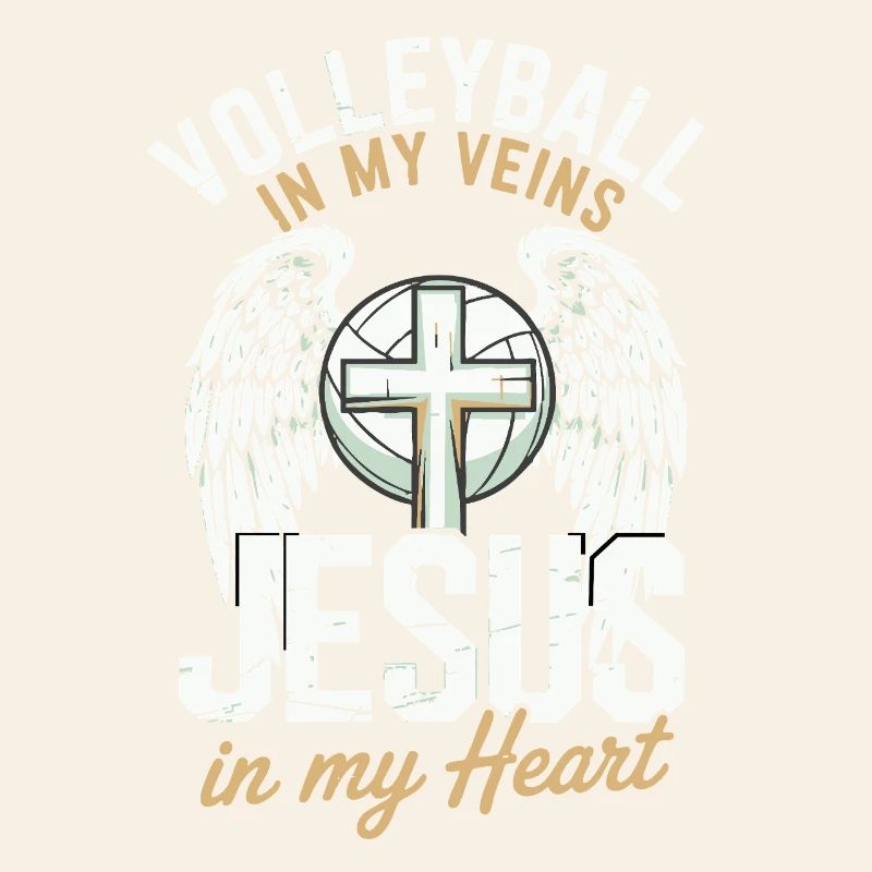 Volley-ball et Jésus – Conception d’une croix avec des ailes