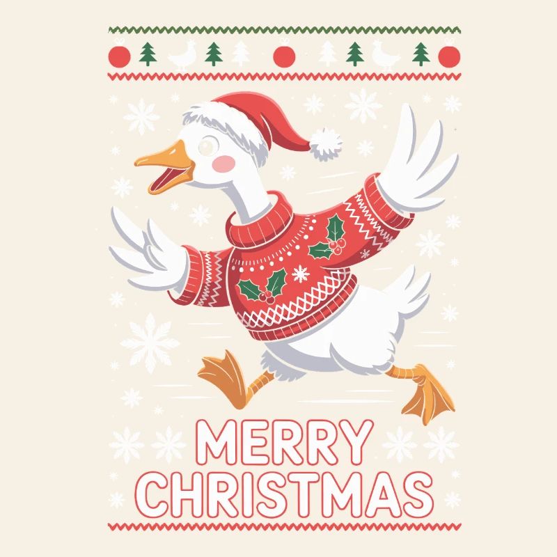 Oie de Noël en pull