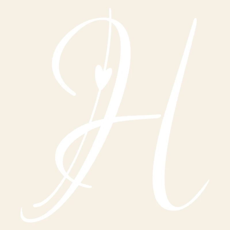 Lettre H Alphabet Initial Monogramme Poche Visage