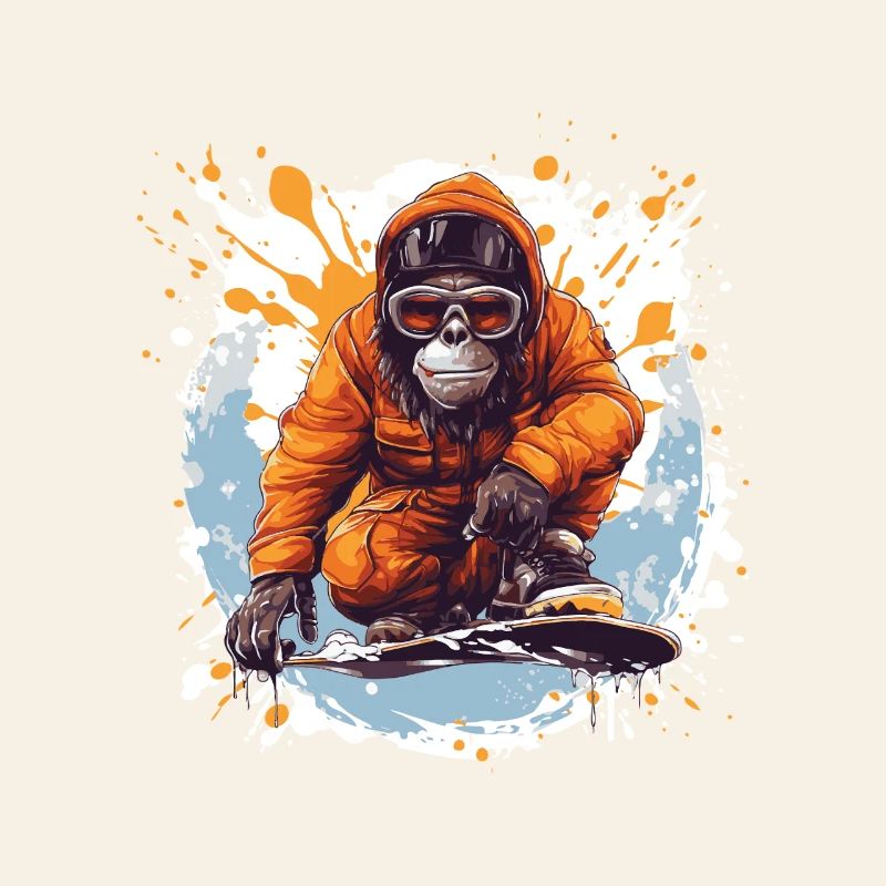 Monkey Snowboard