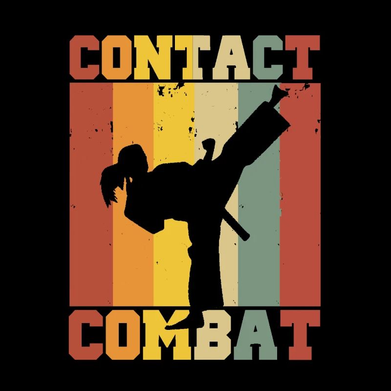 Silhouette einer Karatefrau – Combat Contact 
