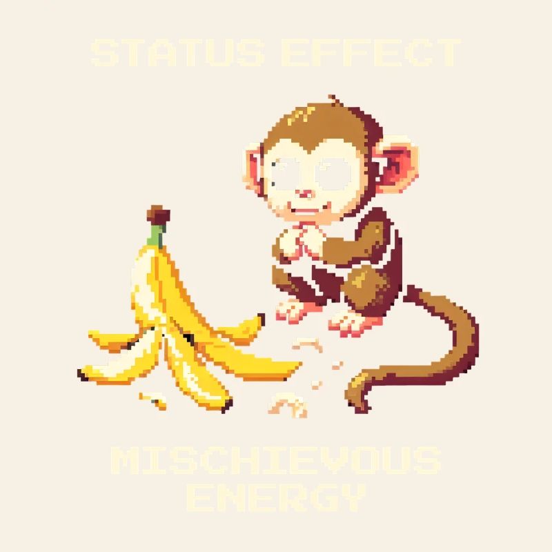 Effet de statut : Énergie espiègle | Blague de singe