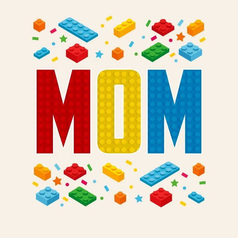 Maman brique constructeur créatif maternité bloc amant