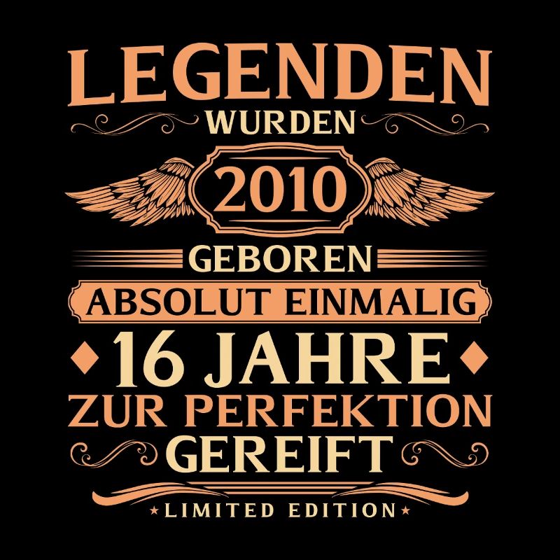 16th Birthday Absolutely Unique - Vintage 2010