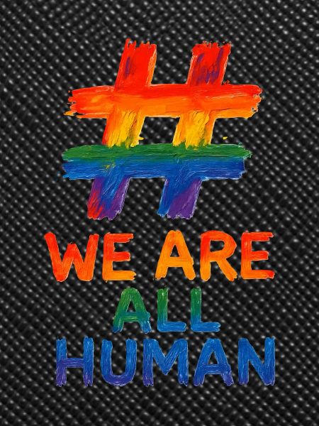 #WeAreAllHuman - Conception d’aquarelle arc-en-ciel