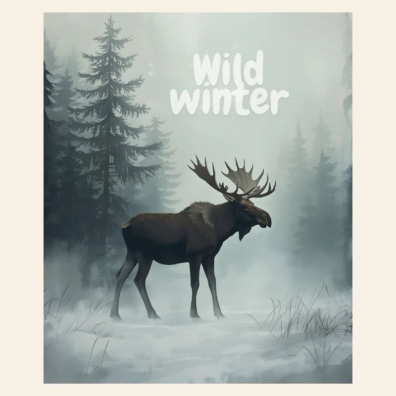 Wild Winter Moose