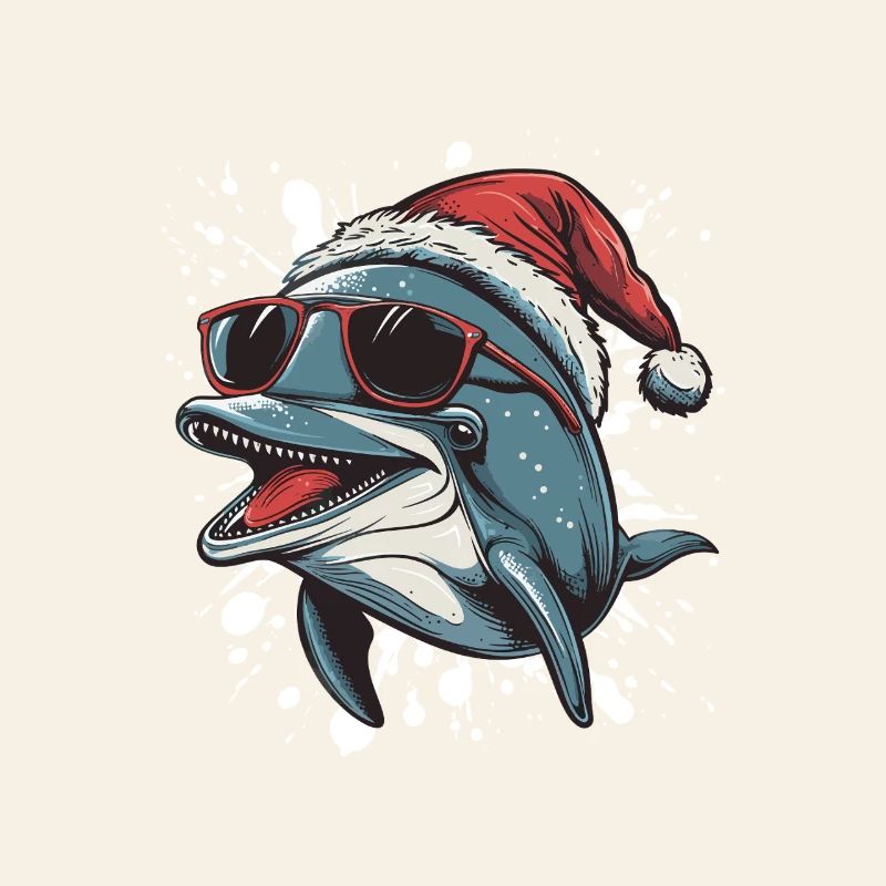 Dolphin Christmas Funny