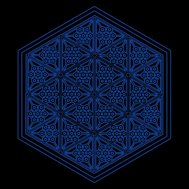 Pattern Goa Yoga Geometric Hexagon Ornament