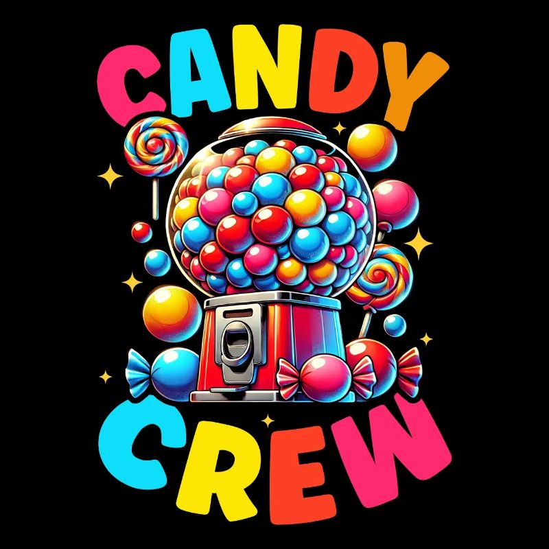 Candy Crew Deko Süßigkeitenliebhaber Naschkatze