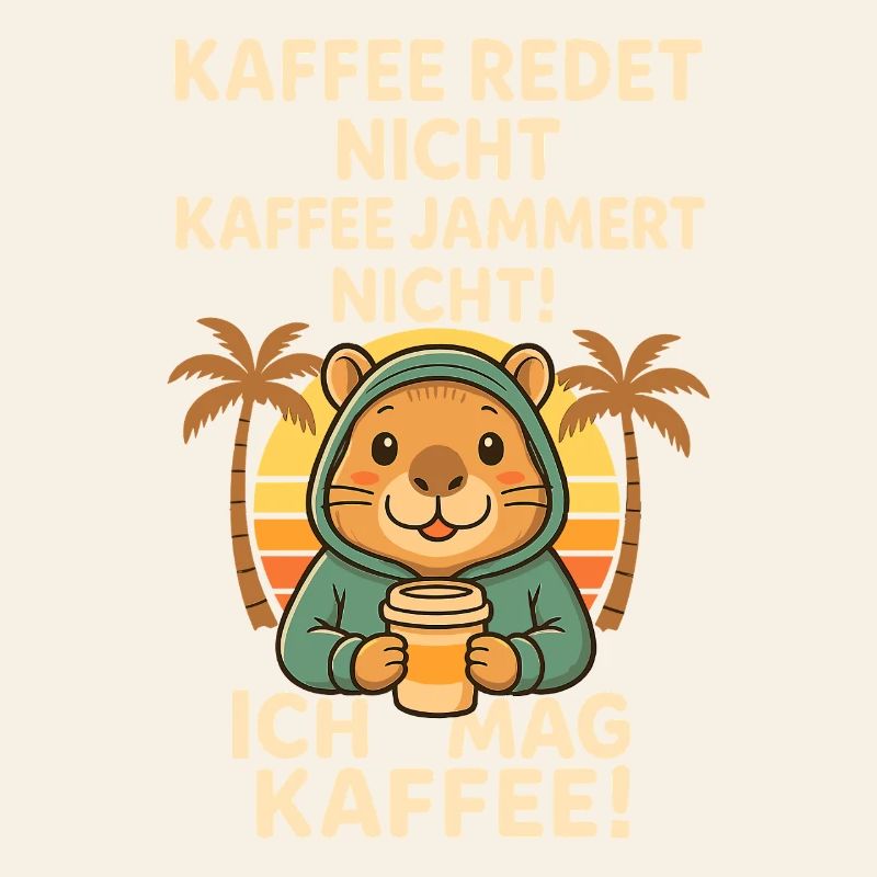 Capybara Coffee Saying Sunset