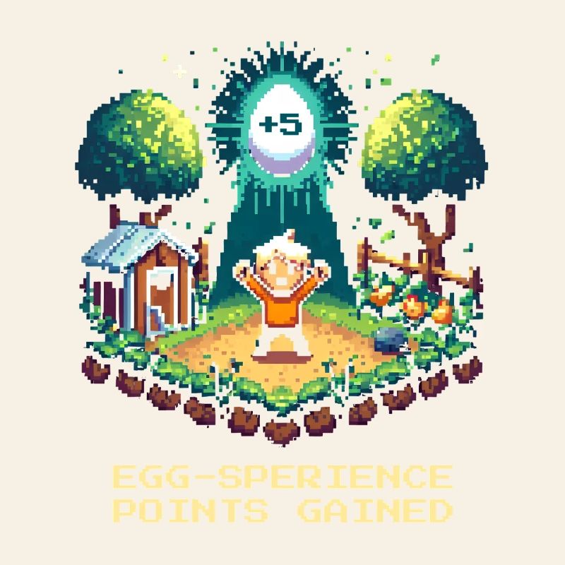 Egg-sperience points collected | Level Up Humor